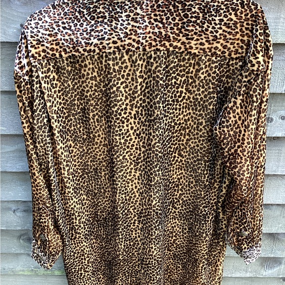 The Kooples Paris Leopard Print Button-Down Top, Size Medium (Euro Size 2) - Picture 4 of 7